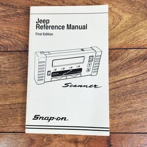 SNAP ON DIAGNOSTICS Jeep Scanner Reference Manual 1st Edition (1995, Pb)